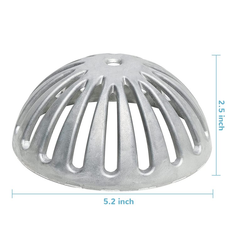MILEGI Floor Sink Strainer Heavy Duty Aluminum Dome Sink Drain