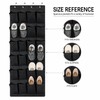 Over The Door Shoe Organizer with 24 Large Mesh Pockets