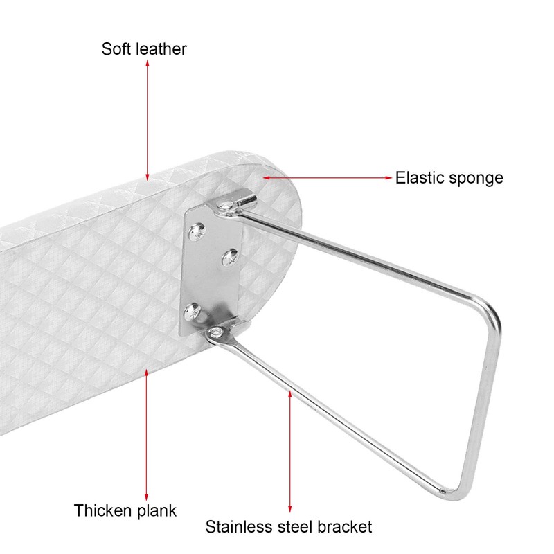 Foldable Nail Art Hand Cushion with Stainless Steel Support, Wrist