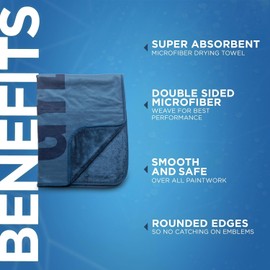 GYEON Silk Dryer – Ultra Soft Microfiber Car Drying Towel, Super Absorbent, Streak-Free, Lint-Free, Safe for Ceramic Coatings, Ideal for Cars, Trucks, SUVs, Auto Detailing