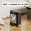 KSSKSS Small Bathroom Trash Can with Lid Soft Close, Step