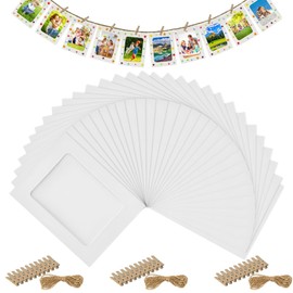30Pcs Cardboard Photo Frames, Photo Mounts Cardboard, Paper Photo Frames, 4x6In Cardboard Picture Frames, Paper Photo Frame Mat, Picture Cardboard Mounts Inside Aperture for Home Decor Photo Artwork