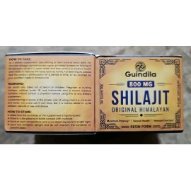 Guindila (2) 800mg Shilajit Supplement Shilajit Pure Himalayan Organic Shilajit Lot Of 2