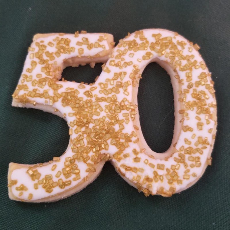 Sweet Prints Inc Number 50 Cookie Cutter - Dishwasher Safe
