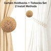 Kinktons Boho Curtain Holdbacks & Cotton Rope Tiebacks Set of