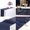 JYFLZQ Navy Blue Sequin Table Runner 12" x 72" Pack