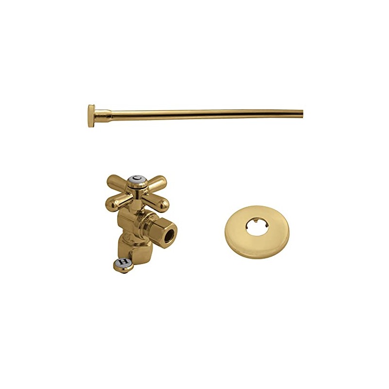 Kingston Brass KTK102P Trimscape Toilet Supply Kit, Polished Brass 20