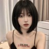 Eileen Bob Black Wig, Natural Fluffy Feel, Women's Wig, Straight,