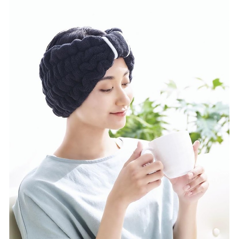COGIT BEAULy Quick Dry Hair Turban Short Black