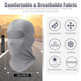 30 Pcs Balaclava Ski Face Mask Full Face Cover Mask UV Protection Cooling Neck Gaiter Winter Summer for Men Women Outdoor (Black, Gray, Simple Style)