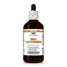 Sea Cucumber (Cucumaria Frondosa) Dry Whole Glycerite, Made in Hawaii, All Natural, Vegan, Lab Tested Alcohol-Free Liquid Extract - 4 fl.oz