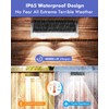 Solar Fence Lights Outdoor 12 Pack, IP65 Waterproof Fence Lights