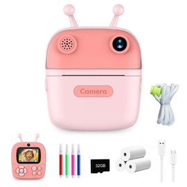 Meydedaa Kids Camera Instant Print,Christmas Birthday Gift for Kids 3-12 Years Old,12MP 1080P Digital Camera with Silicone Case,Instant Digital Camera Print Camera 2.4 Inch Screen,Camera Girls Toys