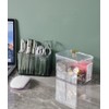 RANNYOZIO Qtips Holder Dispenser 3 Compartments Cotton Ball Holder Cotton