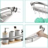 Brushed Nickel 18-inch Safety Grab Bar with Storage Shelf for
