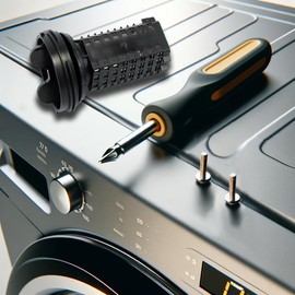 TALENTEC home Washing Machine Pump Filter Replacement Compatible with LG Models OEM Replacement 5230EN3003, MBJ65564201 ABS Plastic and Metal 110 x 68 x 68 mm Black