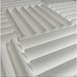 SoundAssured White Acoustic Foam Panels - 12x12x2.5" White Acoustic Tiles - Used For Sound Absorption And Sound Dampening - Perfect For Home Recording Studios, Vocal Booths, Podcasting, Voice Overs, And More - Style: Wedge