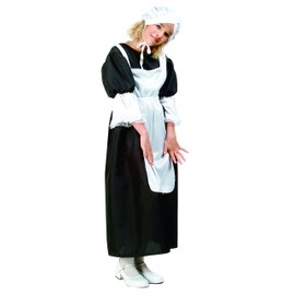 RG Costumes Pilgrim Girl Costume, Black/White, Medium