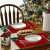 MinniLove Christmas Tree Pattern Placemats Nordic Linen Absorbent Thick Heat