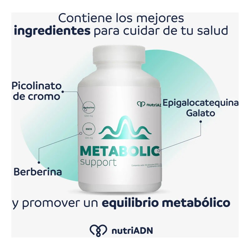 Berberina 60 Capsulas Metabolic Support Suplemento