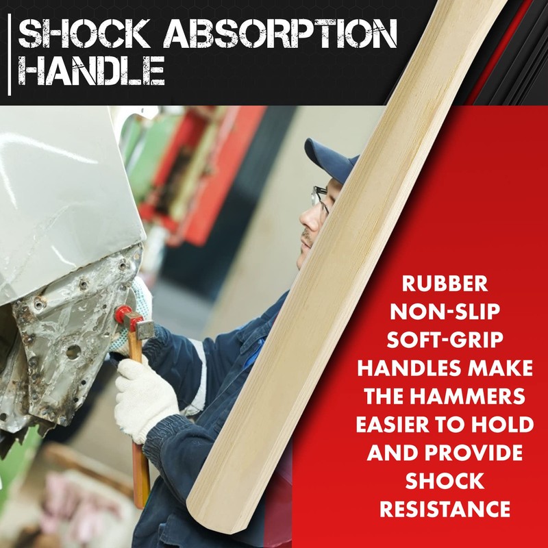 C&T 7 Piece Auto Body Repair Tool Hammer Dolly Set,