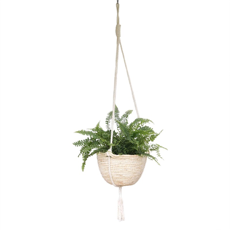 Natural Hanging Seagrass Plant Baskets Dural Layer Flower Planting Basket