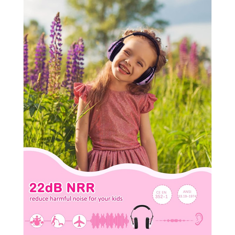 [ZOHAN] 030 Noise Cancelling Earmuffs Kids Noise Isolation Value NRR22dB