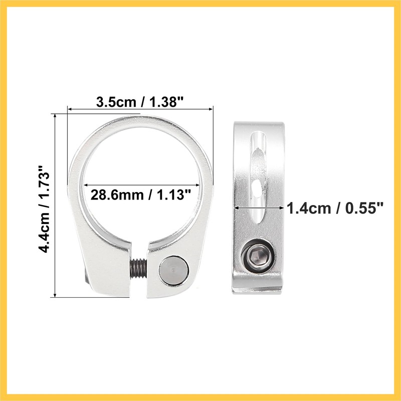 BULLSPANN Bicycle Seatpost Clamp Seatpost Adapter Replacement Bicycle Aluminum Alloy