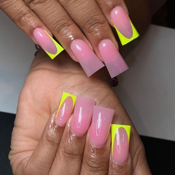 Duck Press On Nails Long Fake Nails French Tip False