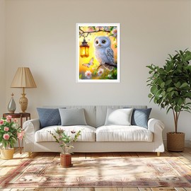 MAXBYE Cute Owl Diamond Painting Art Kits, 5D Diamond Art Complete Set, DIY Gem Crafts for Adults, Beginners, Diamond Pictures, Crystal Cross Stitch Gift, Home Wall Decor, 30 x 40 cm