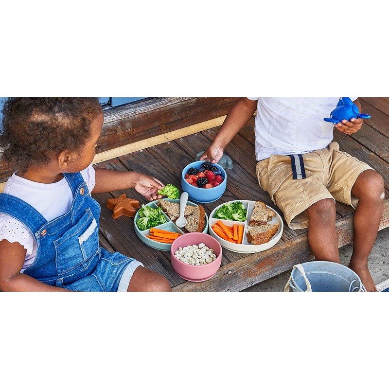 dollop - tazón de silicona con ventosa (azul pizarrón)