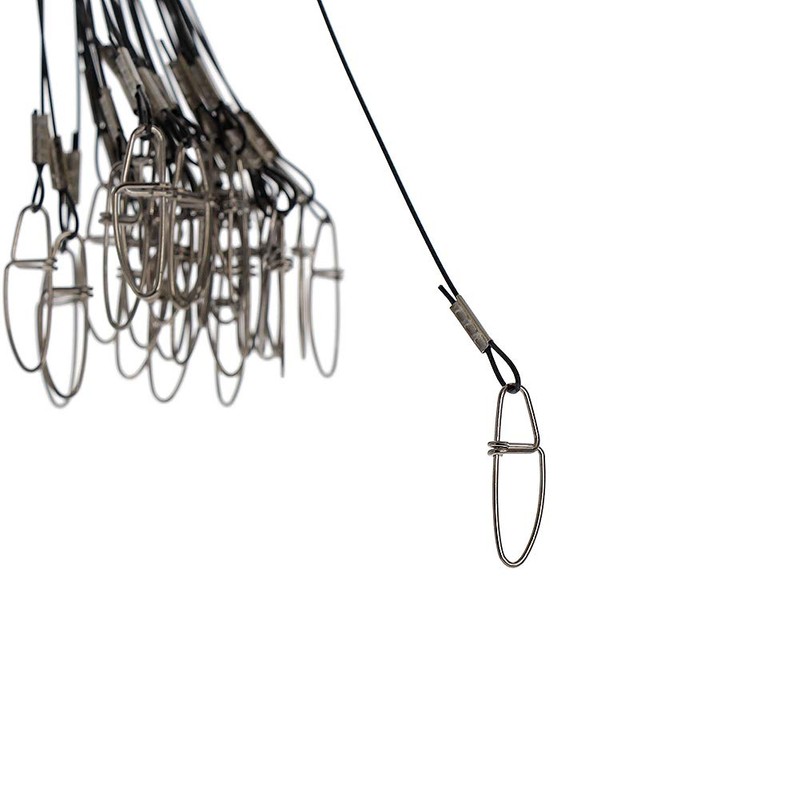 Croch Stainless Steel Wire Leader Fishing Swivels Snaps 150LB