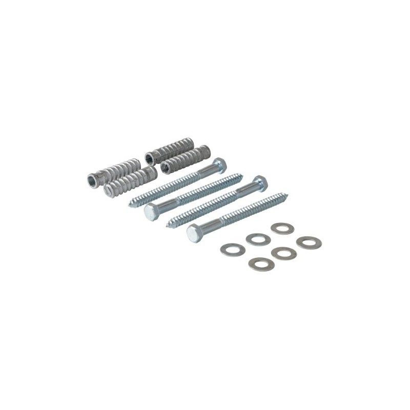 Vestil CS-33-KIT-4 Plastic Car Stop Concrete Hardware Kit with 4