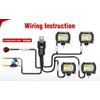 Nilight 4PCS 4 Inch 18W Spot Led Light Bars LED
