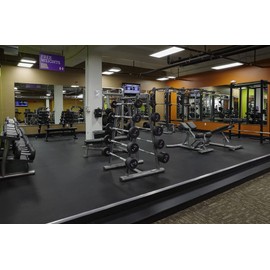 American Floor Mats 3/8in (9mm) Thick 10% Blue 4' x 7' Heavy Duty Rubber Rolls, Protective Exercise Mats, Home Gym Rubber Flooring