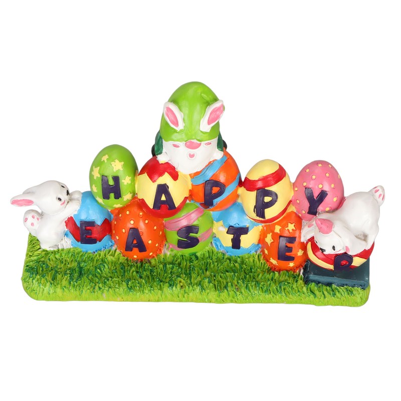 Easter Eggs Bunny Ornament Waterproof Resin Eggs Bunny Centerpiece Adorable