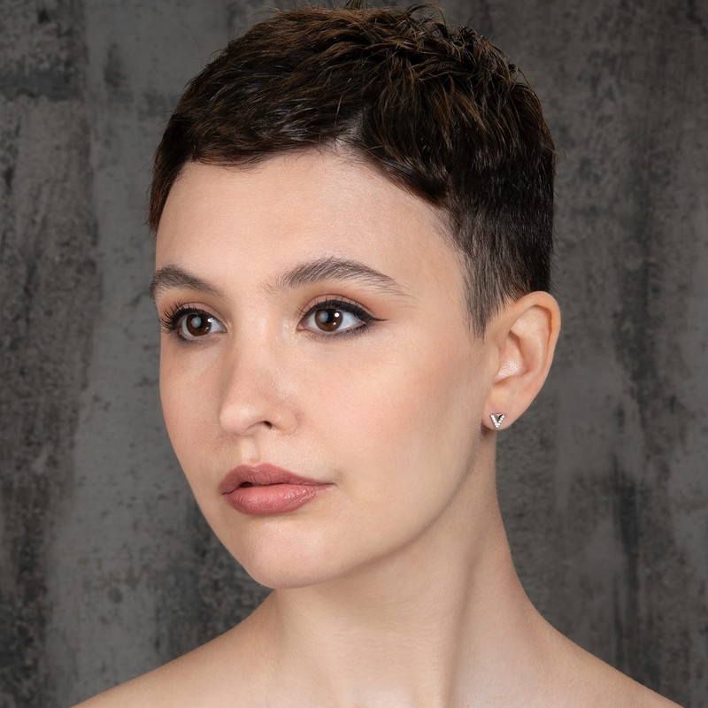 Namana Triangle Earrings in 925 Sterling Silver, Cute Earrings for