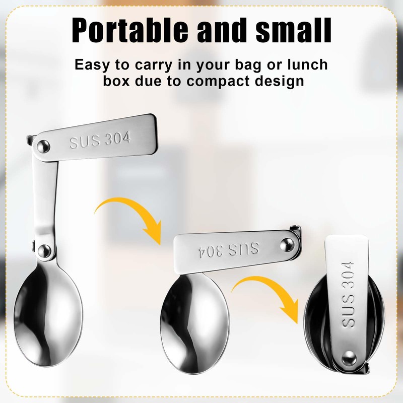 3 x Foldable Spoon for Thermos Funtainer Food Jar 16