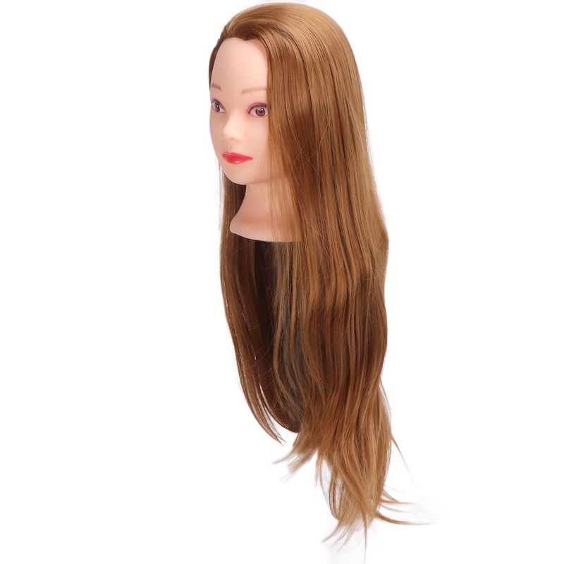 Hair Mannequin Head Hairdressing Styling Training Braiding Practice Doll Head