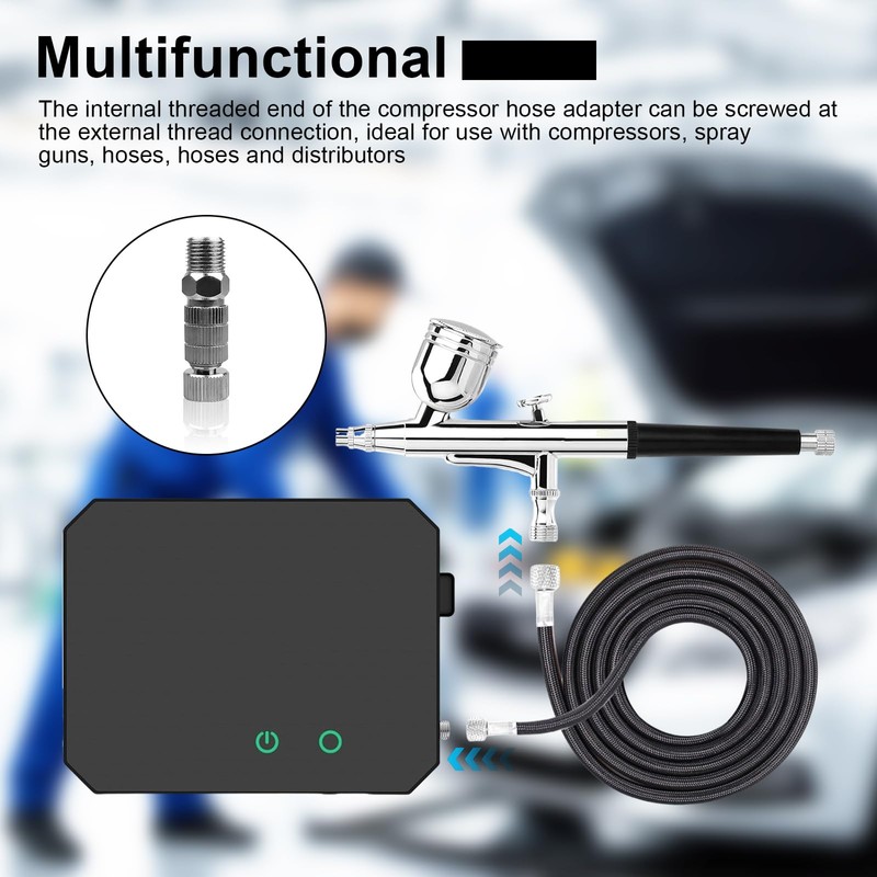 SRJQXH 3 Metre Airbrush Hose, Black Compressor Airbrush Air Hose
