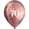 11" Latex Balloons Sparkling Fizz Rose Gold 70th x 6pcs