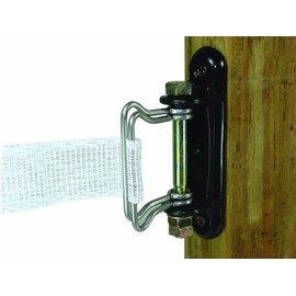 Field Guardian Wood Post Polytape Corner/End Insulator, 2-Inch, Black