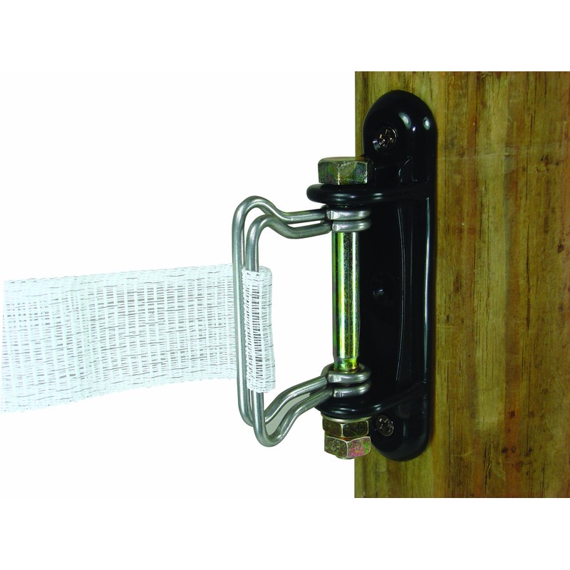 Field Guardian Wood Post Polytape Corner/End Insulator, 2-Inch, Black