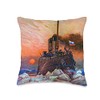 Seascape Russian Icebreaker Ice Field Arctic Ship Mariner Throw Pillow