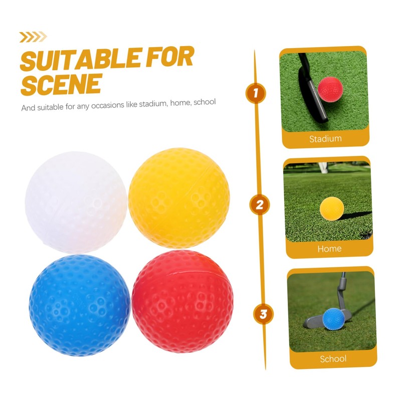 Totority 16pcs Hollow Golf Balls Practice Training Golf Balls for
