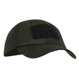 Rothco Midnight Camo Tactical Operator Cap - Rugged Camouflage Adjustable Baseball Hat with Patch Field Loops, Midnight Woodland Camo, One Size