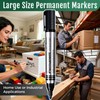 SELEAD Large Permanent Markers Black Red Blue Green - 12
