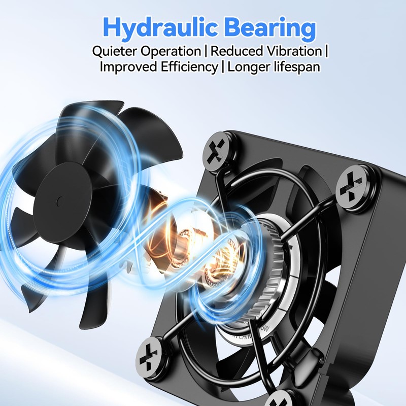 ELUTENG 40mm Mini USBC Fan Double Sided Metal Gril Small