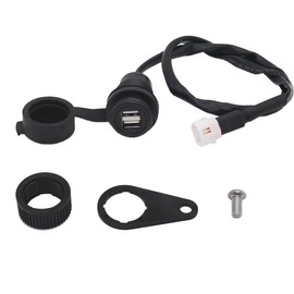 Domary Motorcycle USB Charging Socket Modified USB Chargers Adapter with Dual 5V/2A Port Waterproof Cover Replacement for MT-09 SP MT07 XSR700