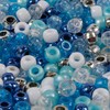 Elsa's Pony Bead Mix 200 Pieces Mixed Blue Beads Size